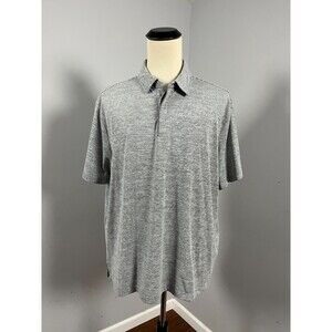 NWT 01. Algo UPF 40 0.1 Performance Polo Shirt Gray Stripe Men's XXL